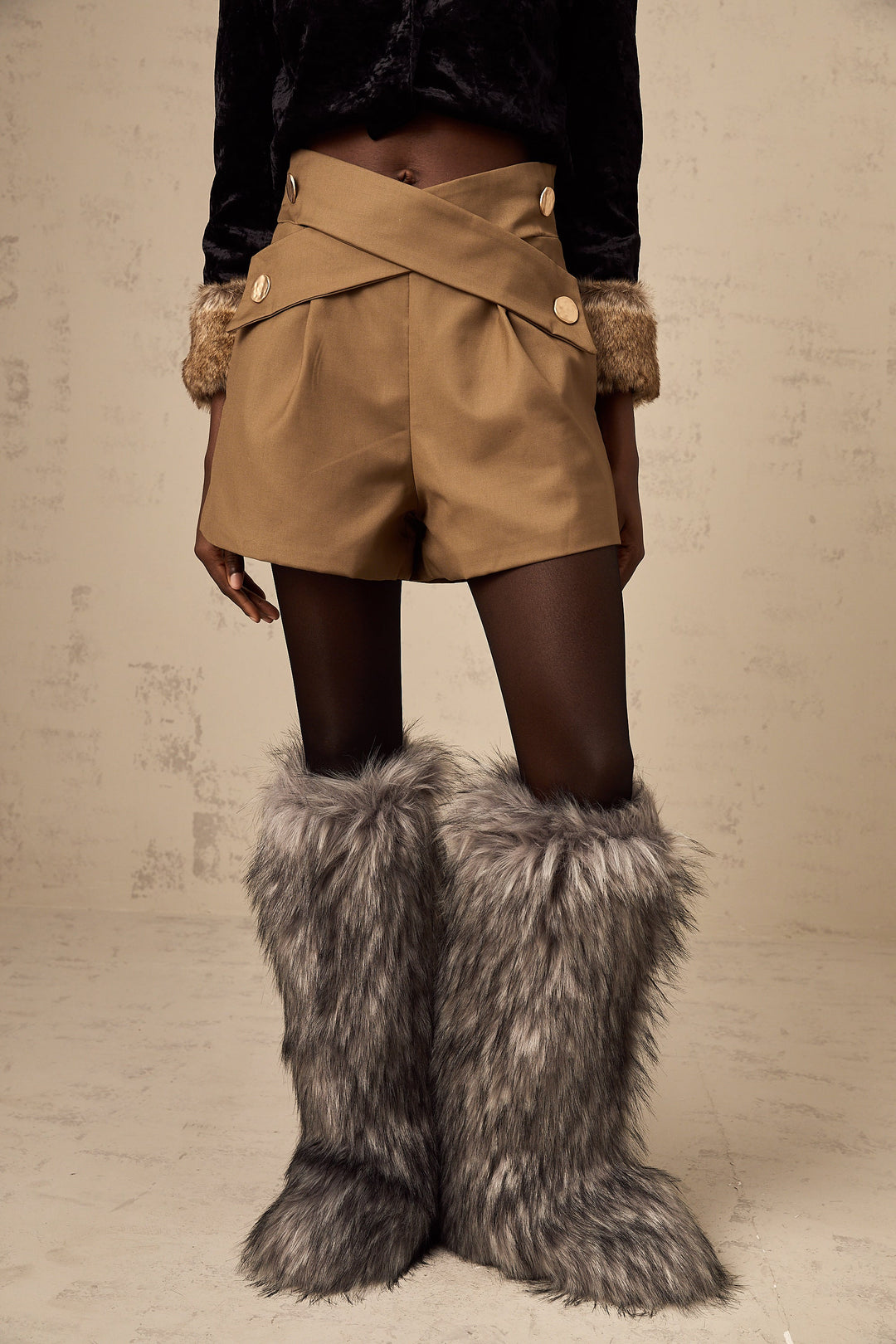 Levoire | Shorts Design Croisé Khaki