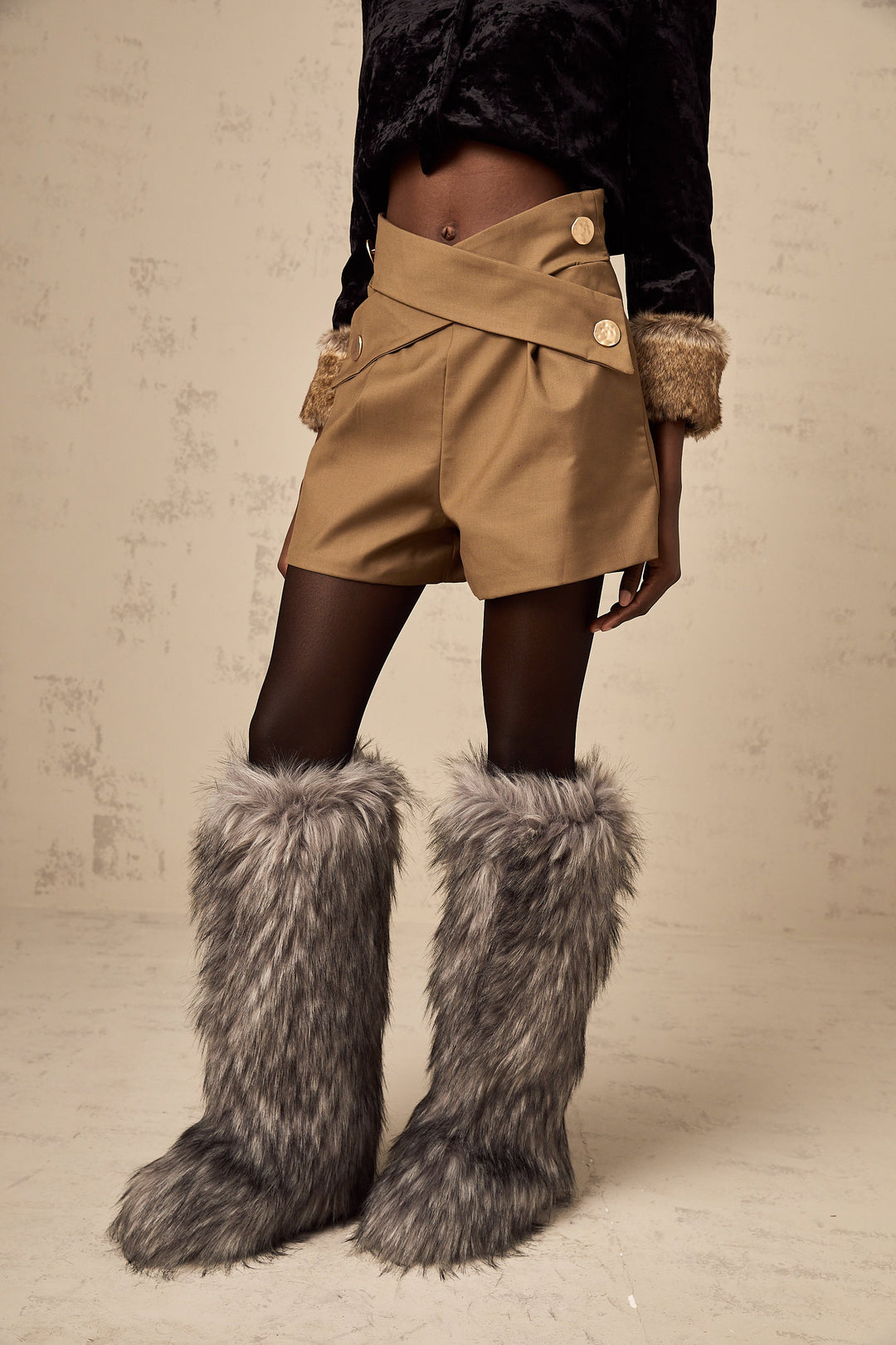 Levoire | Shorts Design Croisé Khaki