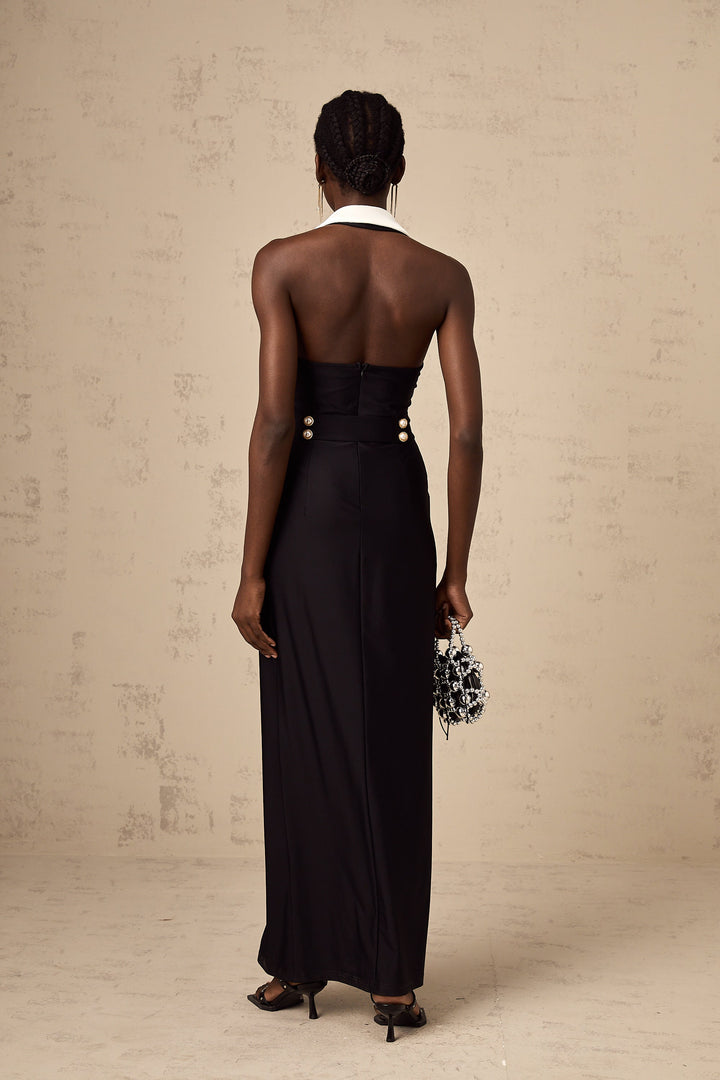 Levoire | Robe Maxi Ajustée À Blocs De Couleurs