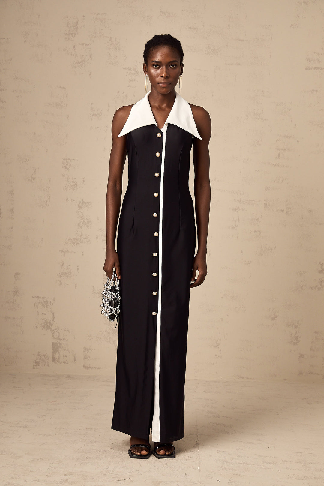 Levoire | Robe Maxi Ajustée À Blocs De Couleurs