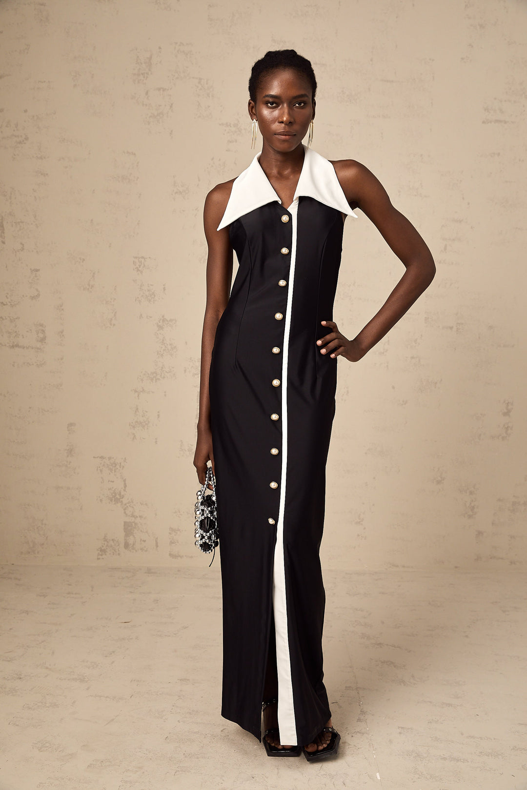 Levoire | Robe Maxi Ajustée À Blocs De Couleurs
