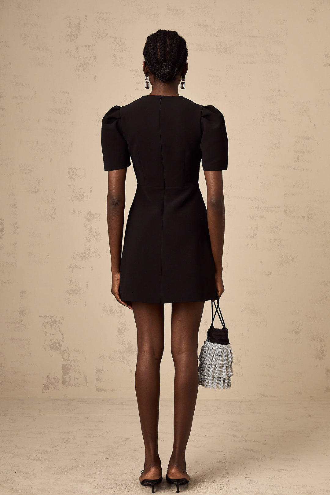Levoire | Robe Mini Noire Décorée De Nœuds