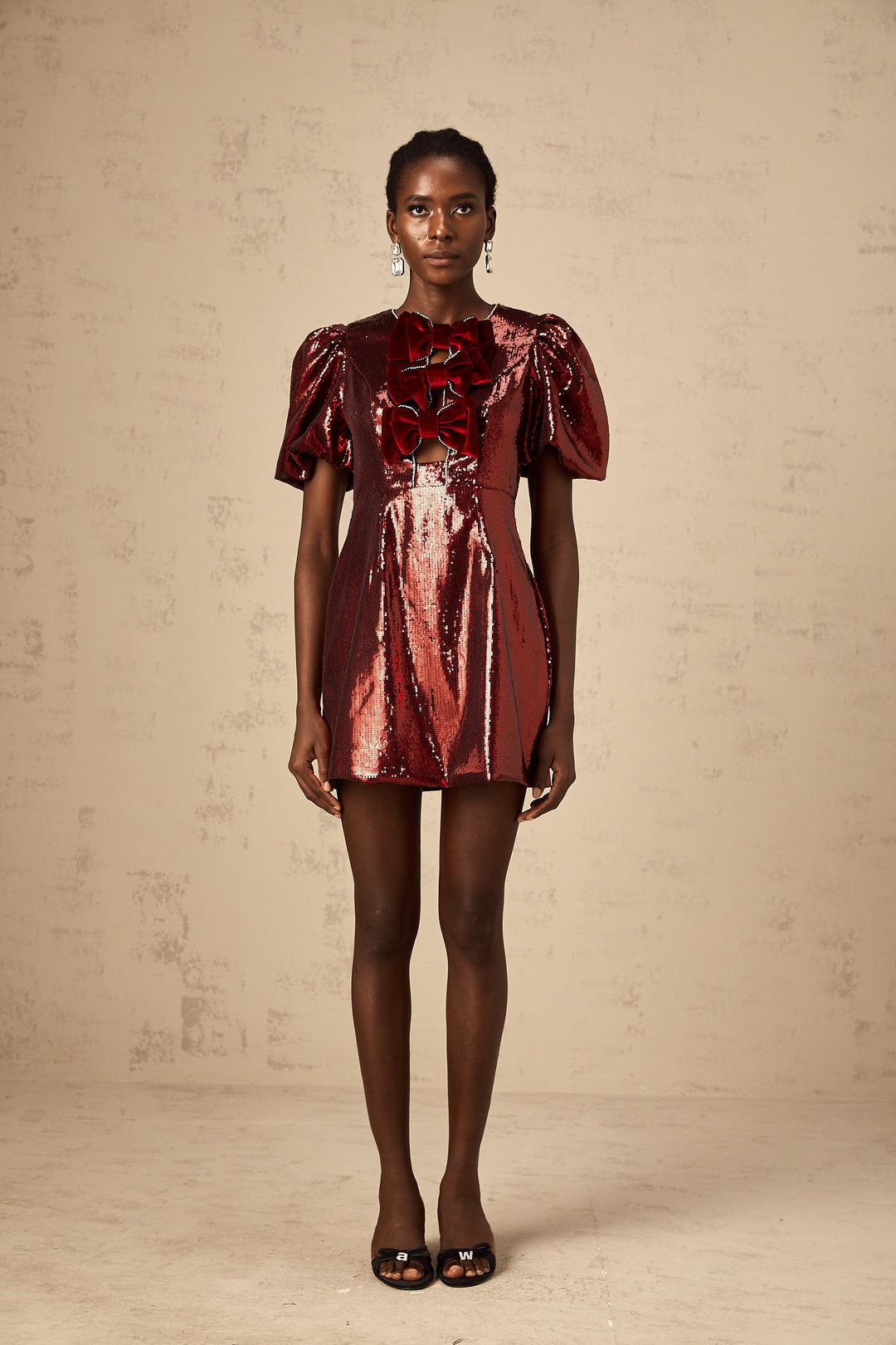 Levoire | Ruban À Nœud Rouge Paillettes Mini Robe