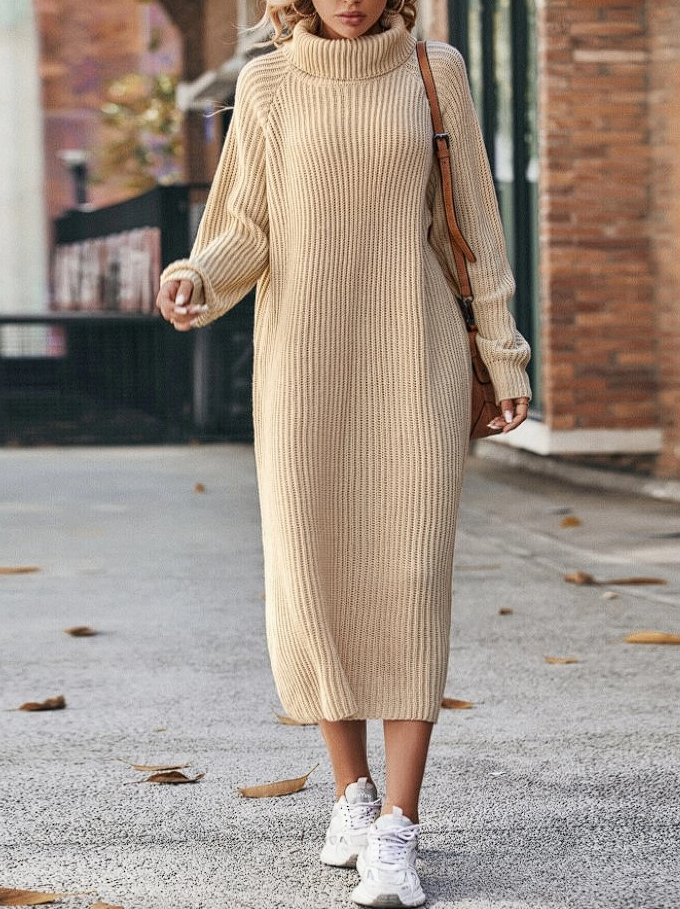 Levoire | Robe En Tricot Décontractée Pour L'Hiver Beige