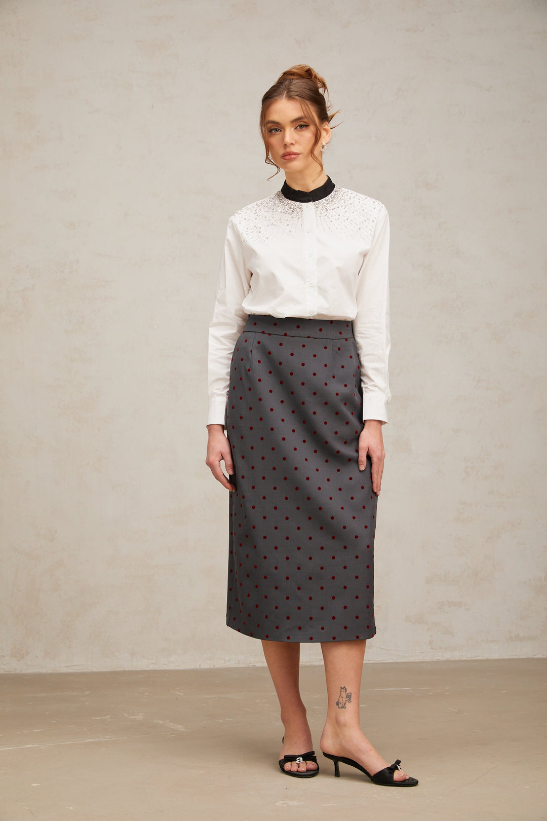 Levoire | Blouse Blanche Ornée De Cristaux