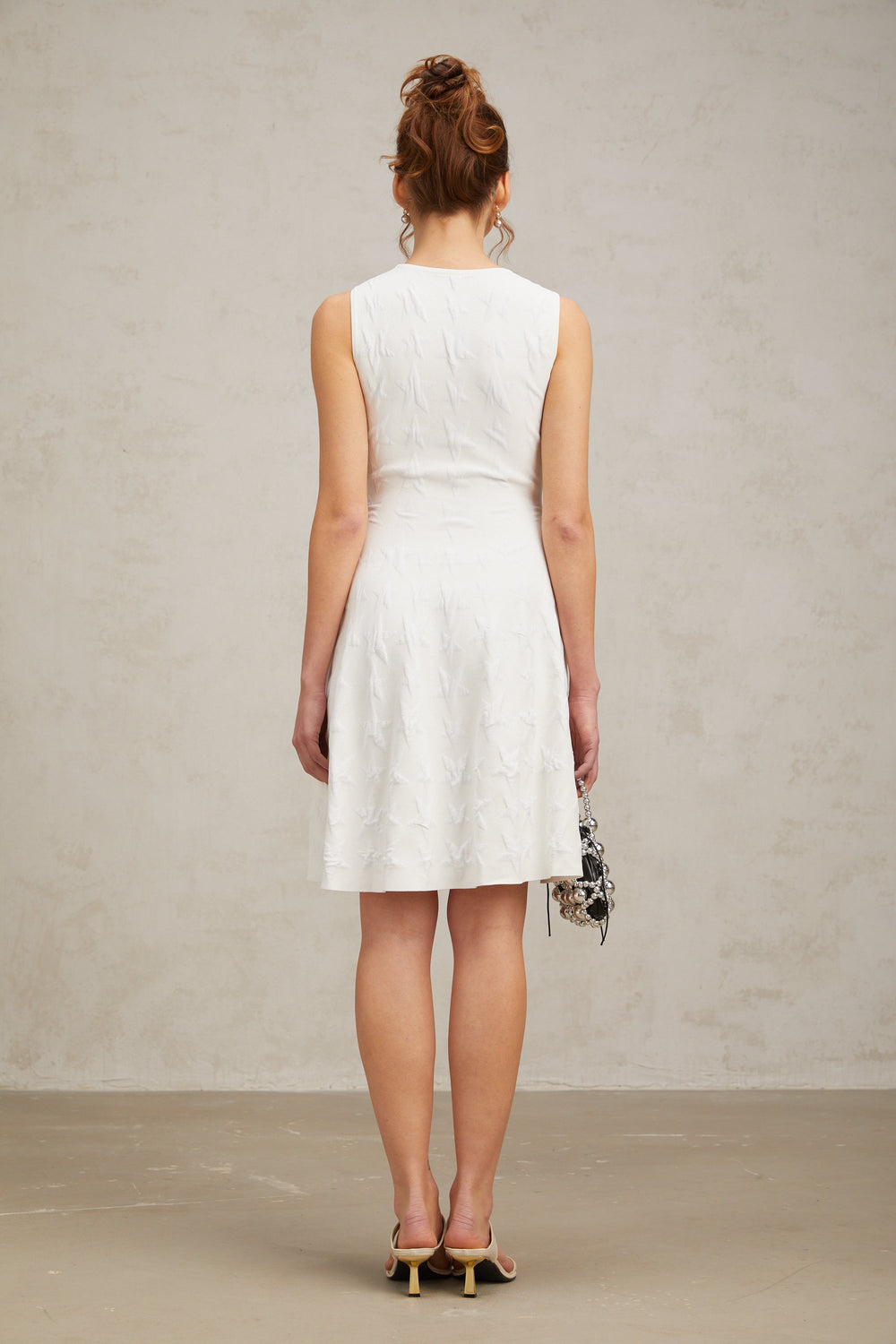 Levoire | Robe Mini En Tricot À Motif D'Étoiles Blanches