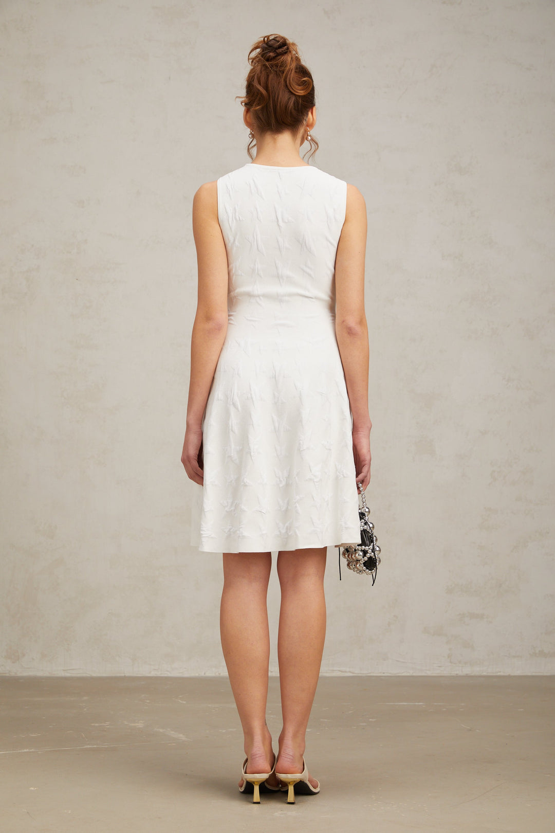 Levoire | Robe Mini En Tricot À Motif D'Étoiles Blanches