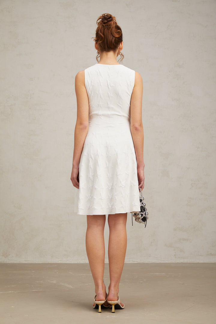 Levoire | Robe Mini En Tricot À Motif D'Étoiles Blanches
