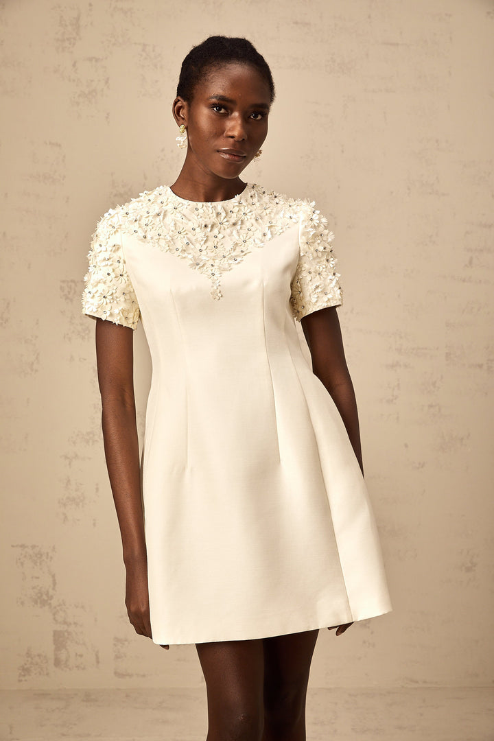 Levoire | Robe Mini Avec Appliqué Floral