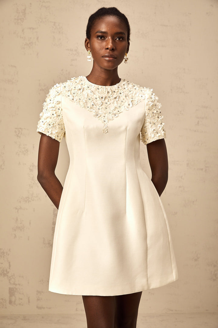Levoire | Robe Mini Avec Appliqué Floral