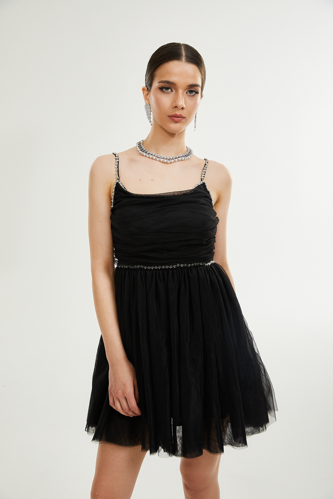 Levoire | Robe Mini En Tulle Garnie