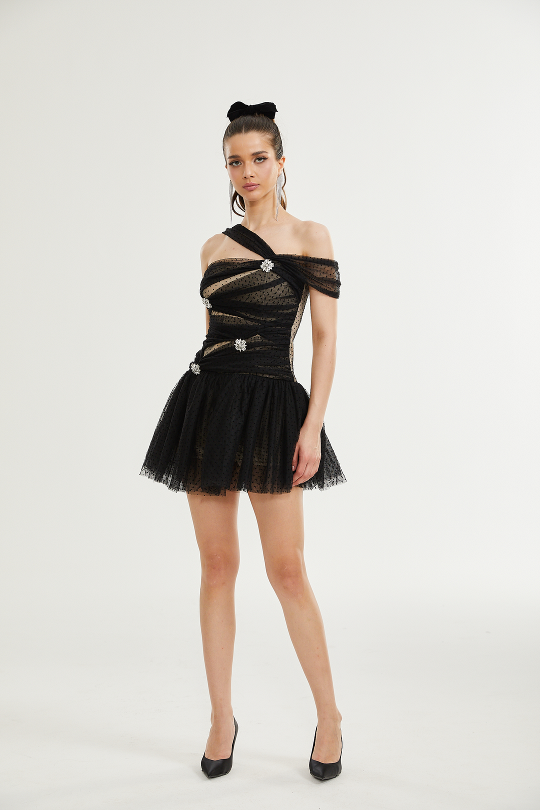 Levoire | Robe Mini En Tulle À Pois