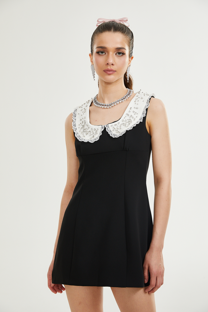 Levoire | Robe Mini Décorée De Cristal Luxueuse