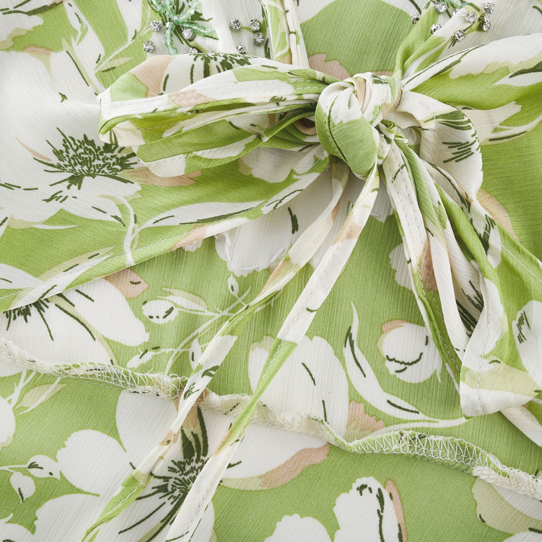 Levoire | Robe Midi Brodée De Fleurs