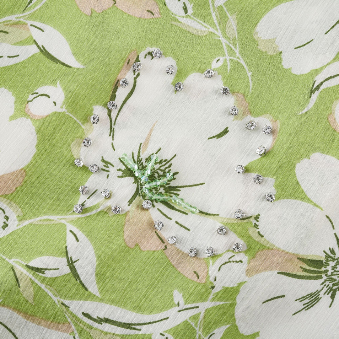 Levoire | Robe Midi Brodée De Fleurs