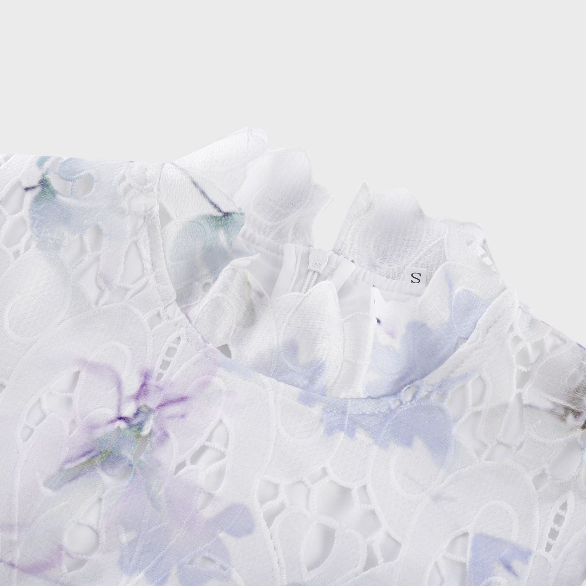 Levoire | Robe Midi À Encolure En Dentelle Imprimé Floral