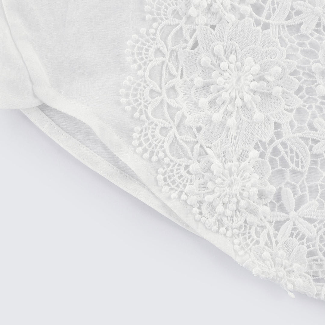 Levoire | Blouse Découpée Brodée De Dentelle