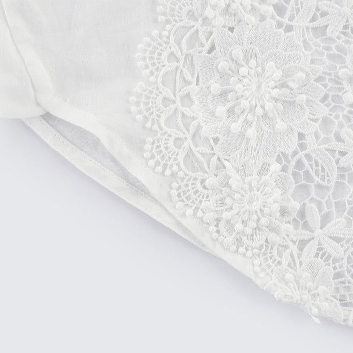 Levoire | Blouse Découpée Brodée De Dentelle