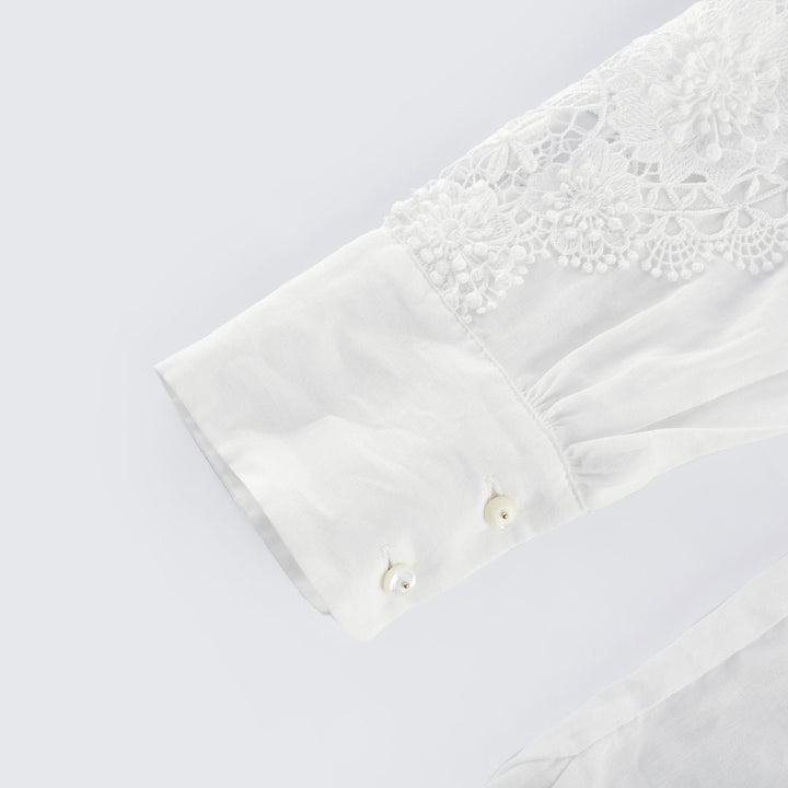 Levoire | Blouse Découpée Brodée De Dentelle