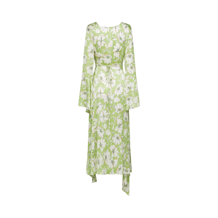 Levoire | Robe Midi Brodée De Fleurs