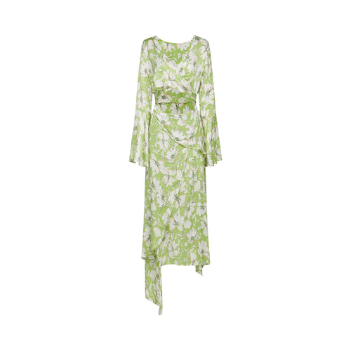 Levoire | Robe Midi Brodée De Fleurs