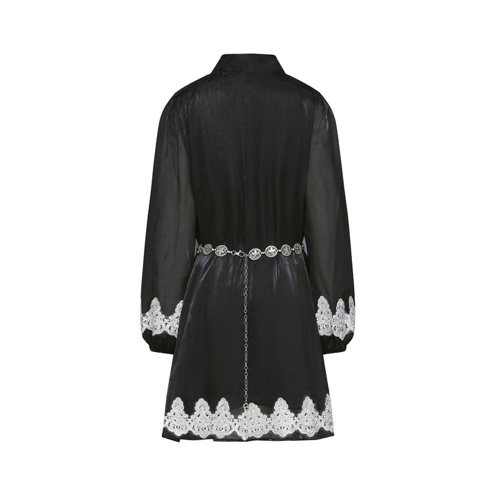 Levoire | Mini Robe Noire Décorée De Fausses Perles