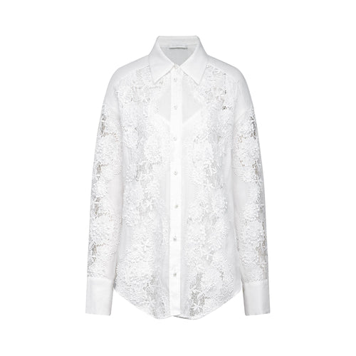 Levoire | Blouse Découpée Brodée De Dentelle