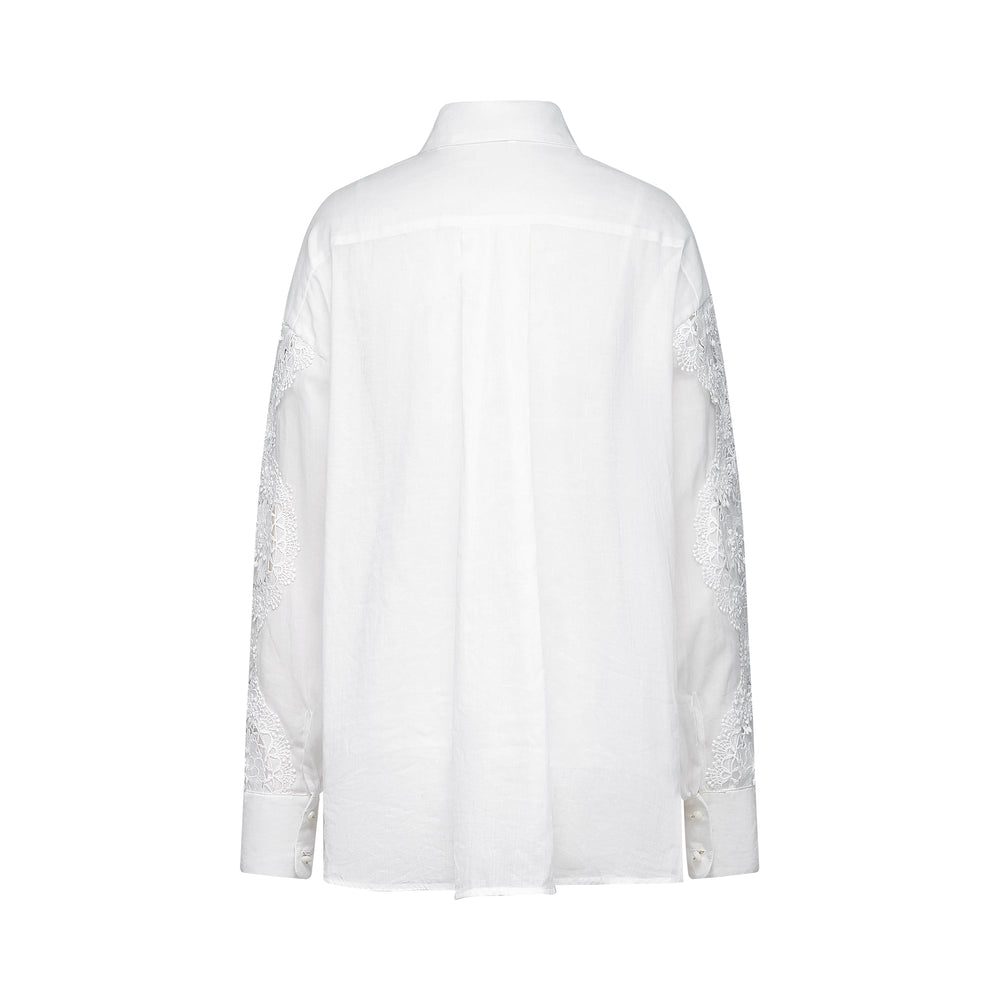 Levoire | Blouse Découpée Brodée De Dentelle