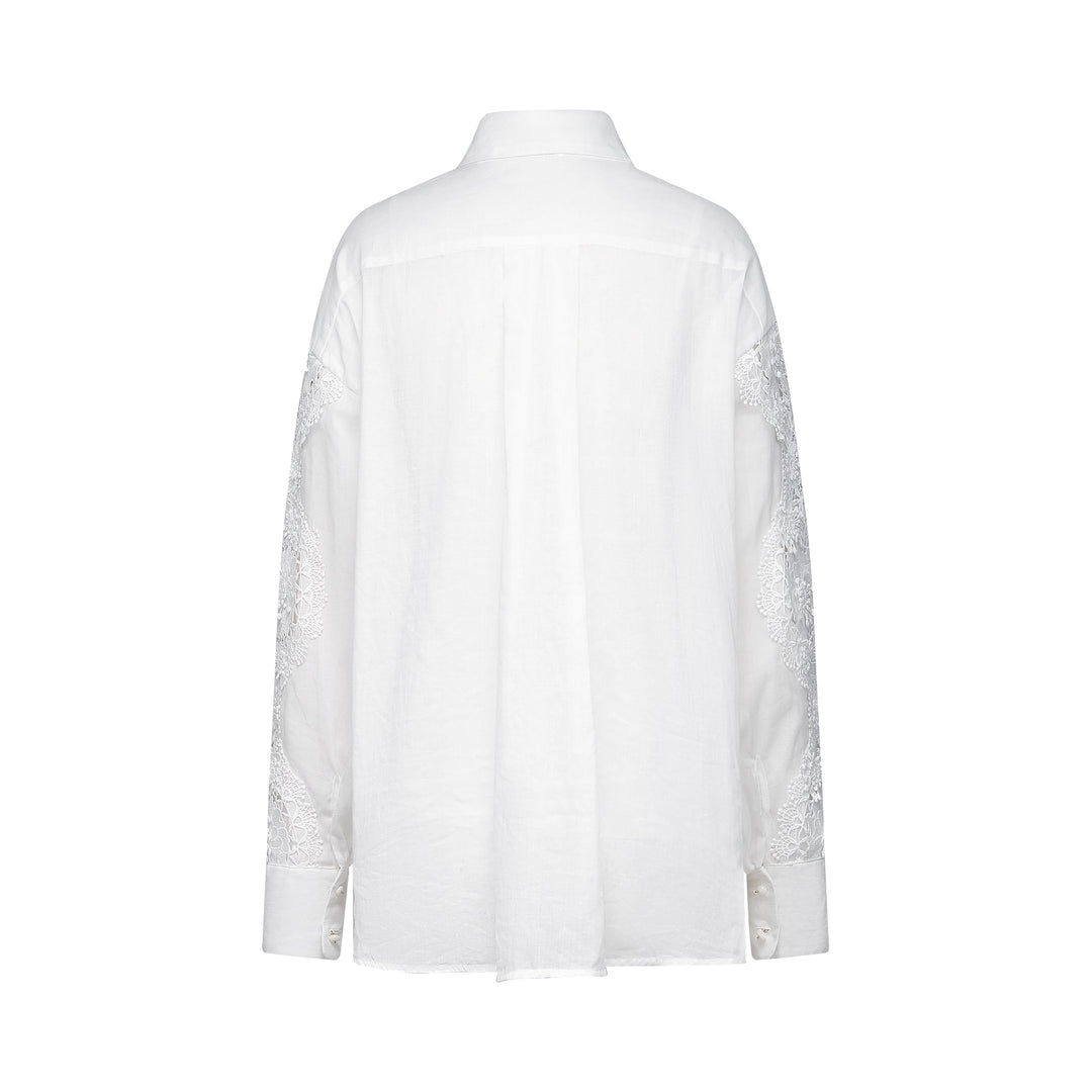 Levoire | Blouse Découpée Brodée De Dentelle