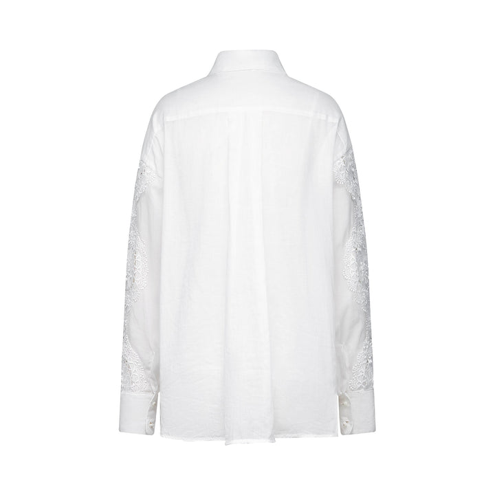 Levoire | Blouse Découpée Brodée De Dentelle