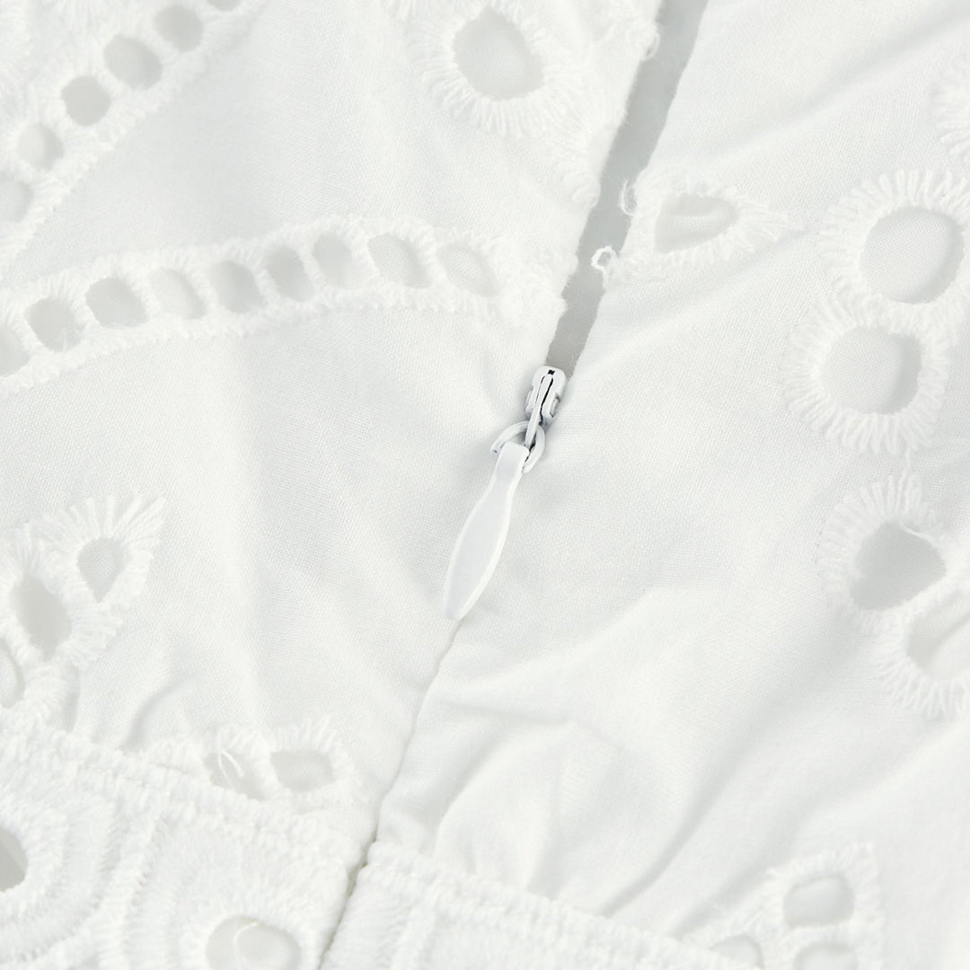 Levoire | Dentelle Découpée Semi Transparent Midi Robe