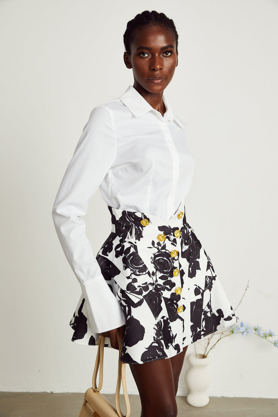 Levoire | Ensemble De Chemise Imprimée Florale & Jupe