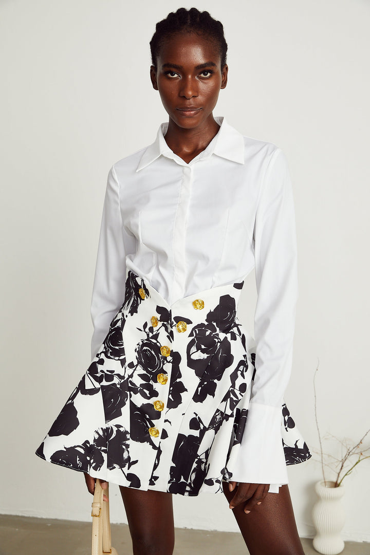 Levoire | Ensemble De Chemise Imprimée Florale & Jupe