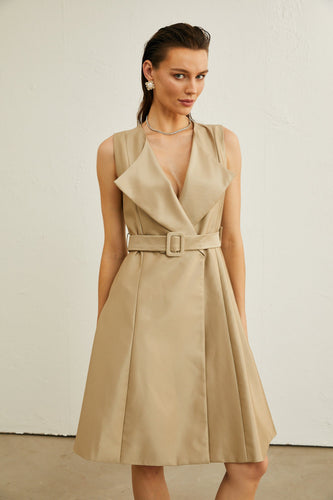 Levoire | Robe Midi À Ceinture Sans Manches