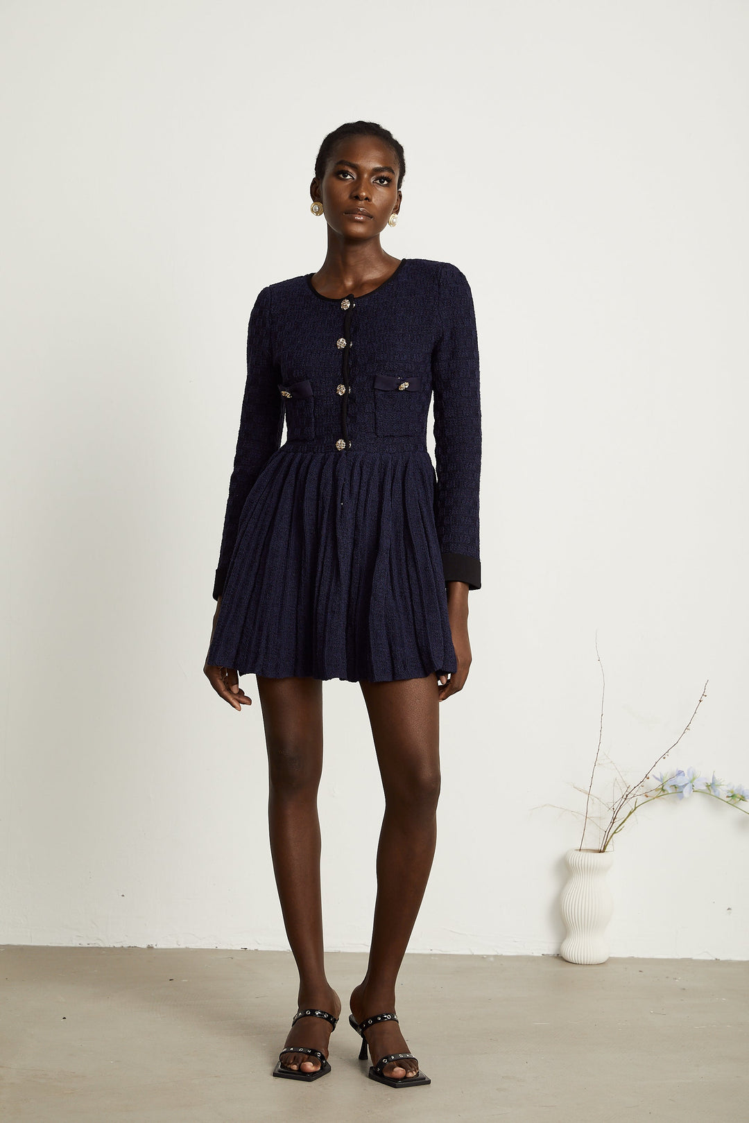Levoire | Robe Mini Plissée En Tricot