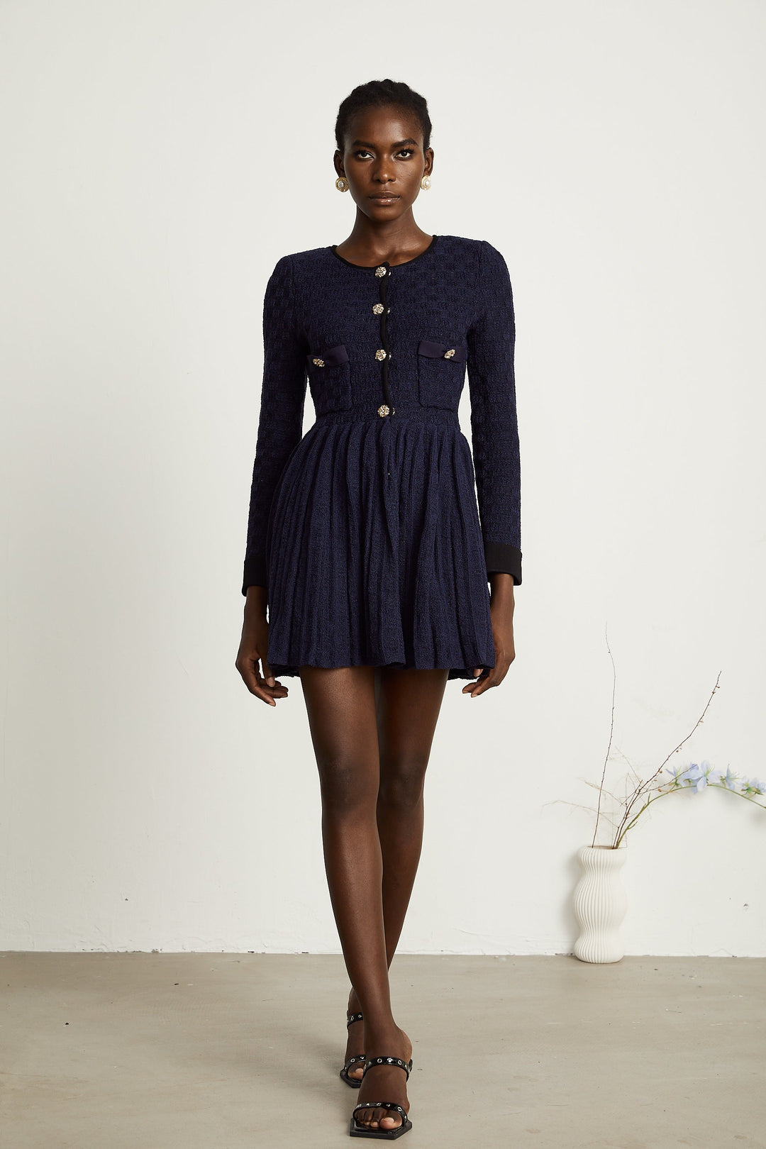Levoire | Robe Mini Plissée En Tricot