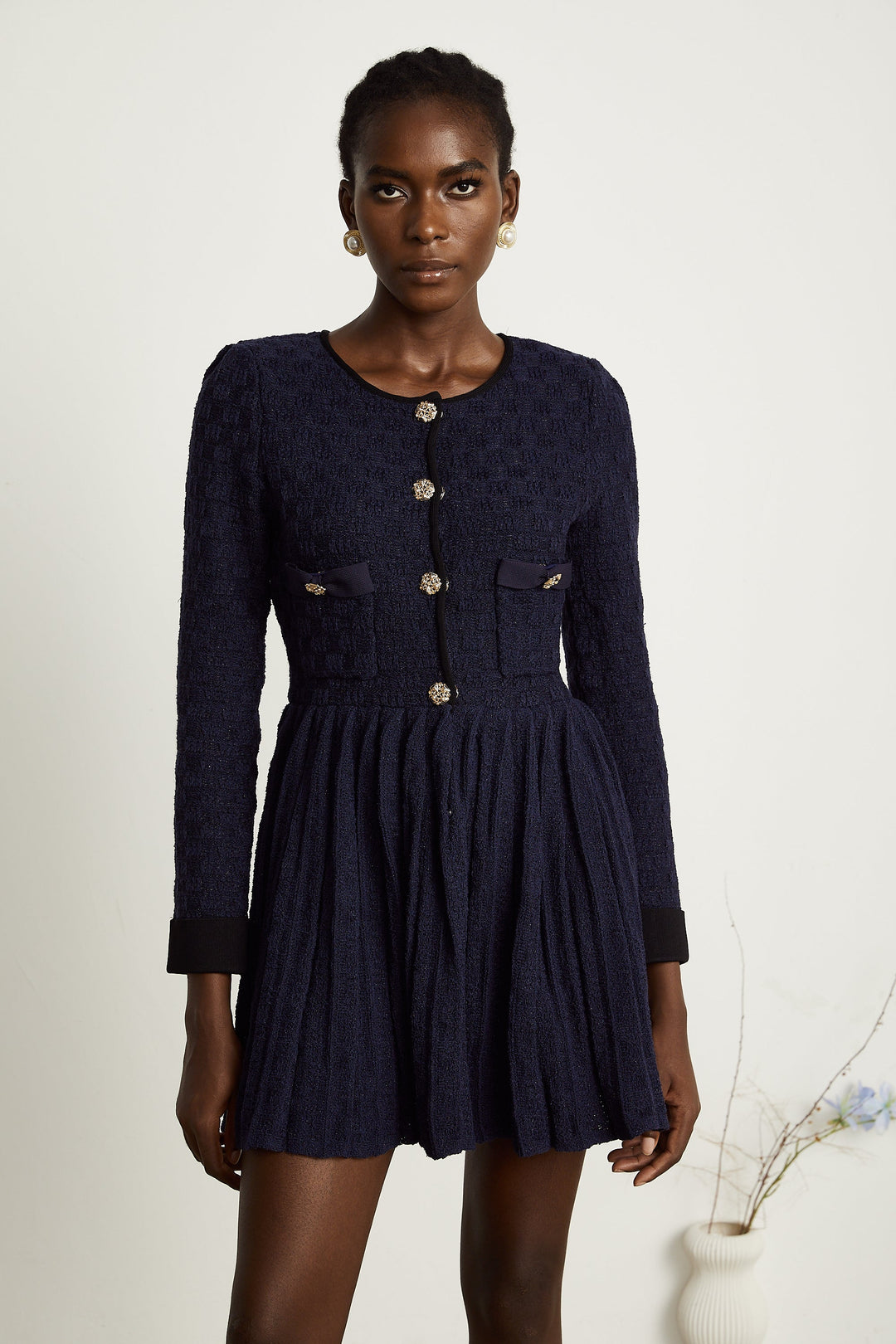 Levoire | Robe Mini Plissée En Tricot