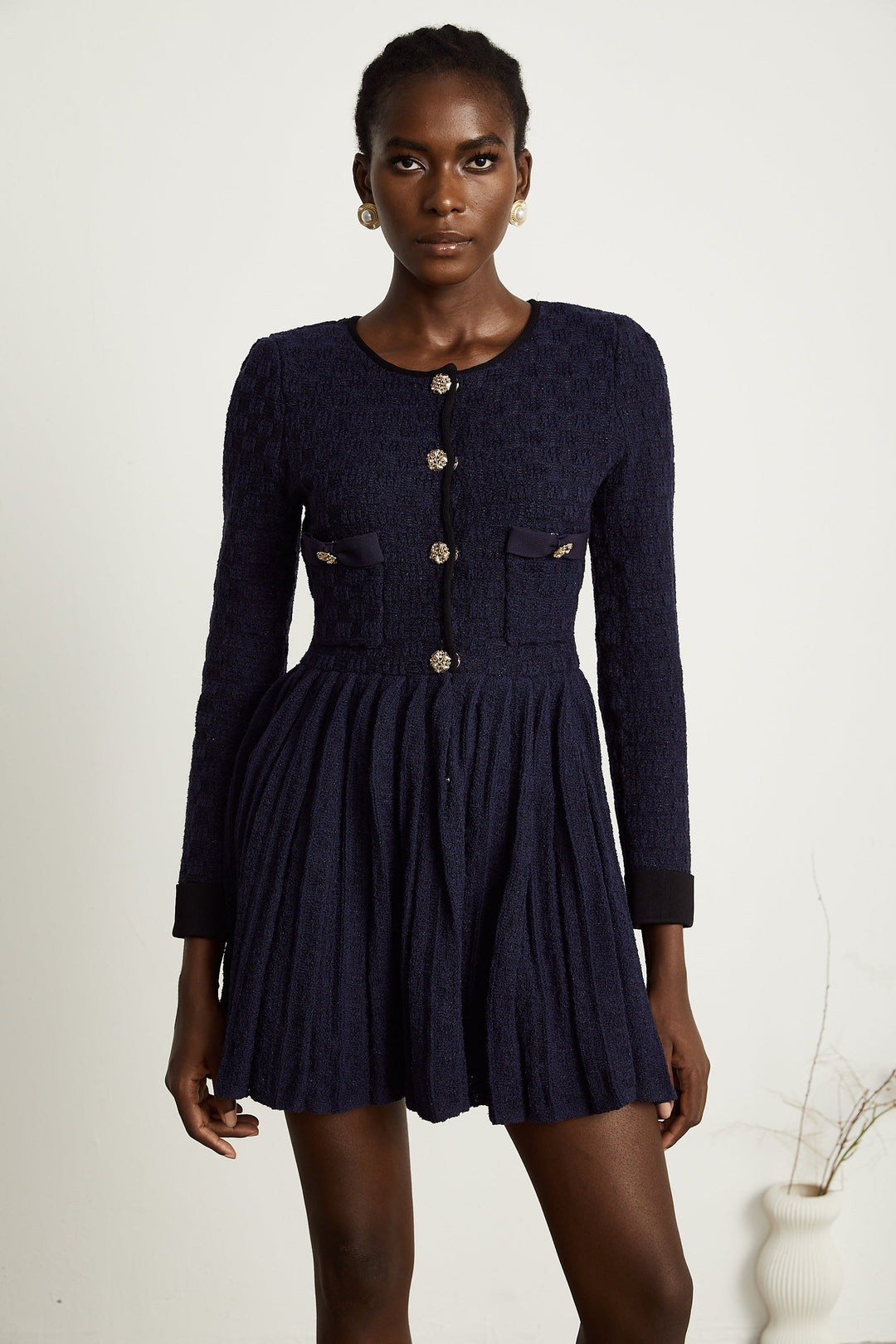 Levoire | Robe Mini Plissée En Tricot