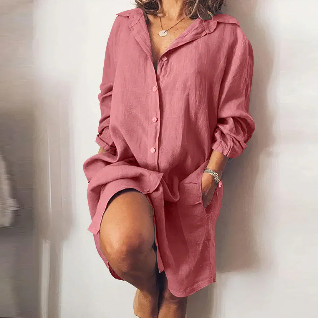Levoire | Robe Tunika À Coupe Ample Avec Manches Longues Rot