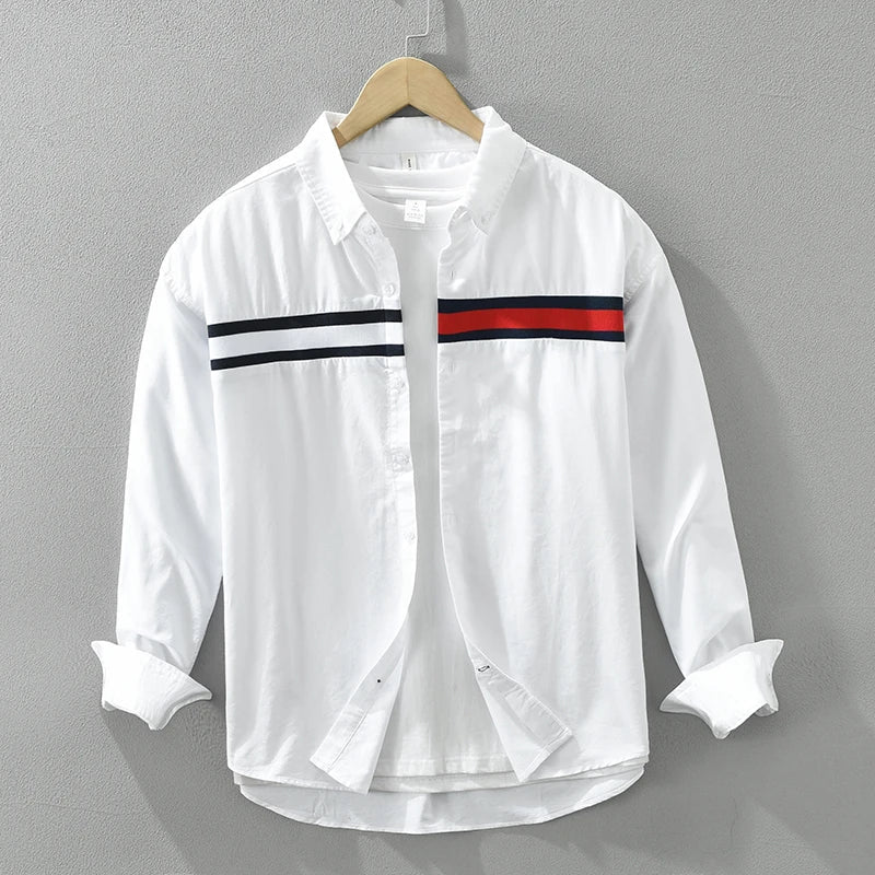 Levoire | Chemise En Patchwork Decontractee Audacieuse & Elegante Hommes Blanc