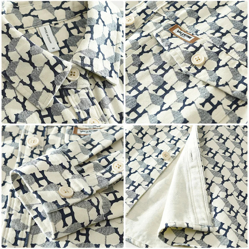 Levoire | Chemise Avec Imprime Lettres Decontracte Hommes