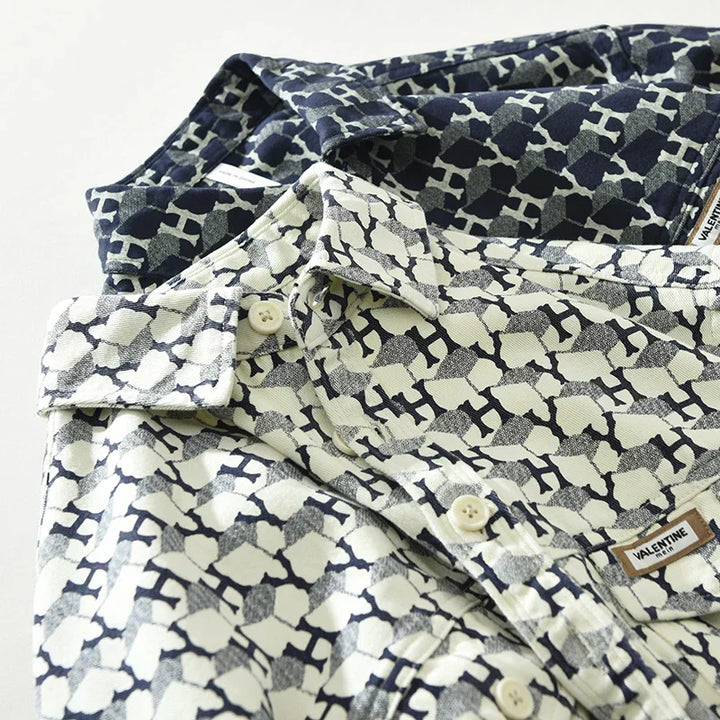 Levoire | Chemise Avec Imprime Lettres Decontracte Hommes