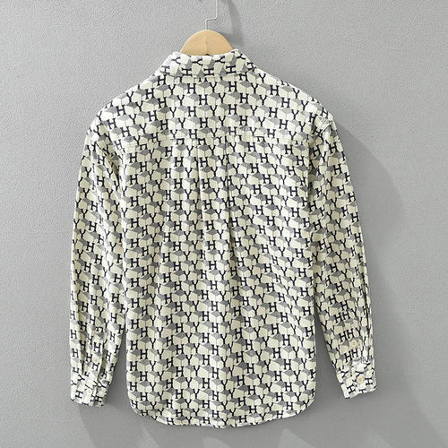 Levoire | Chemise Avec Imprime Lettres Decontracte Hommes