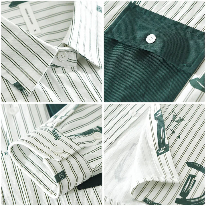 Levoire | Chemise Rayee Decontracte Hommes
