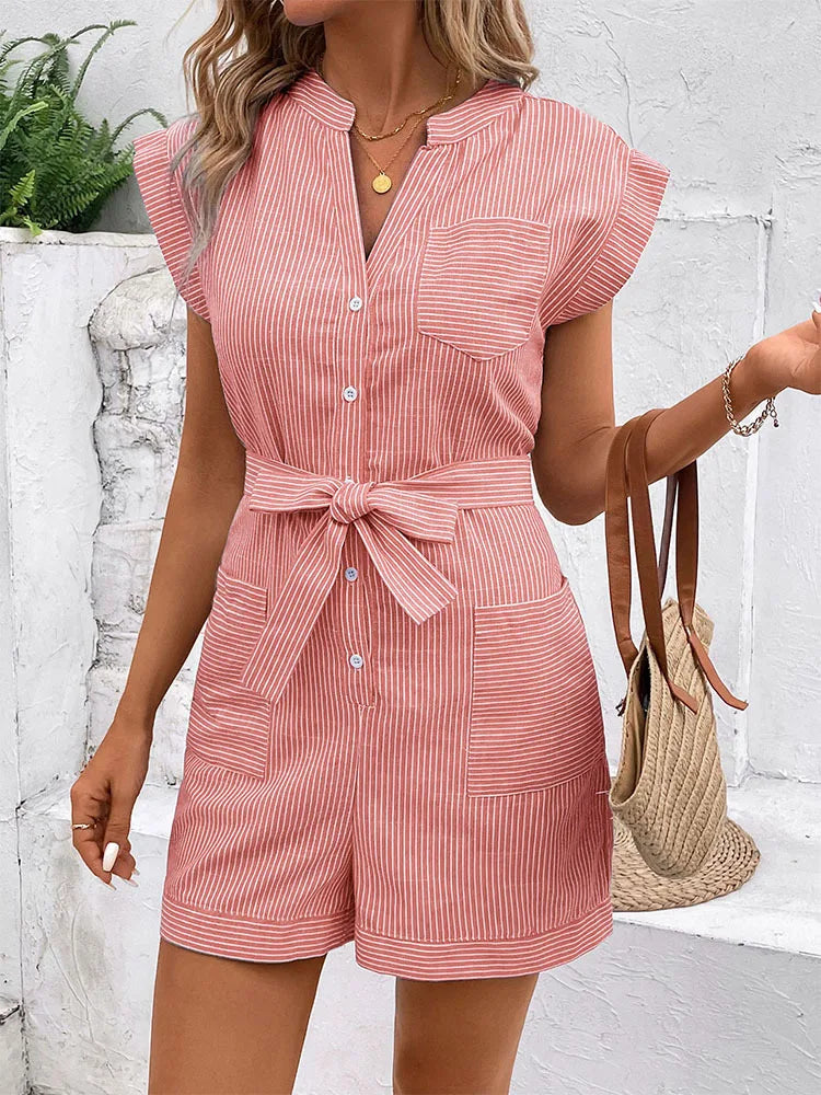 Levoire | Jumpsuit D'Été Moderne Rose