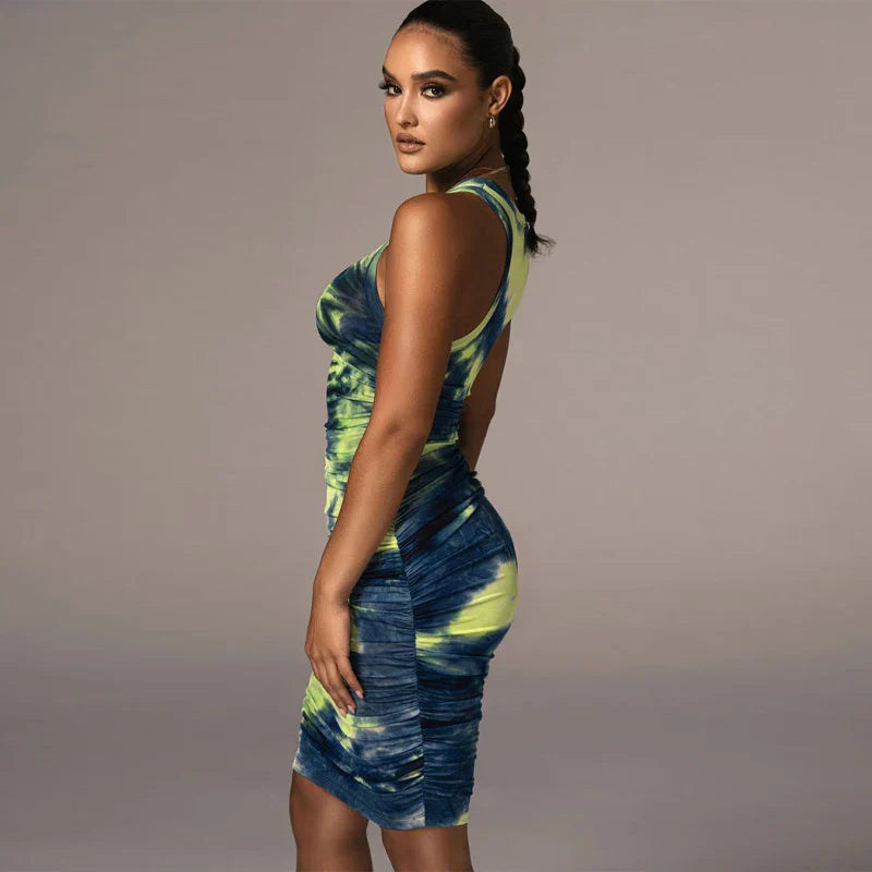 Levoire | Robe Minu Skinny Tie Dye Vert