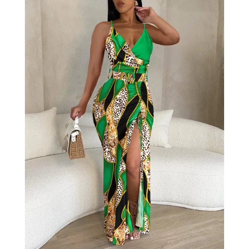 Levoire | Robe élégante avec ceinture Vert