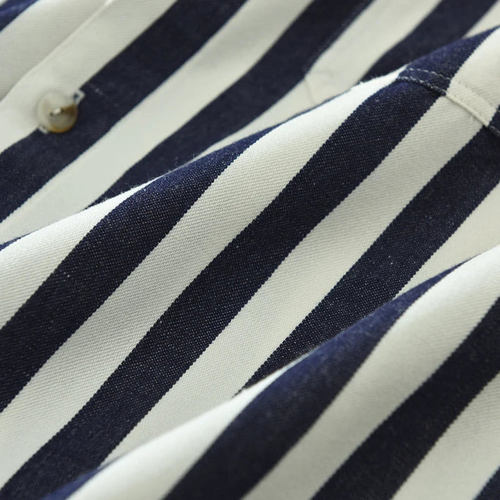 Levoire | Chemise Decontractee À Rayures Confortable Hommes