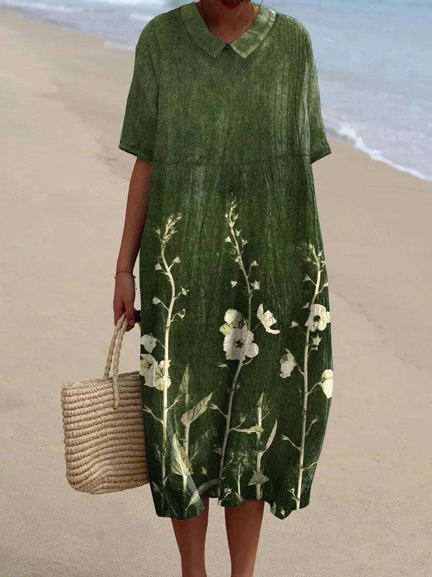 Levoire | Robe D'Été À Fleurs Colorées Vert