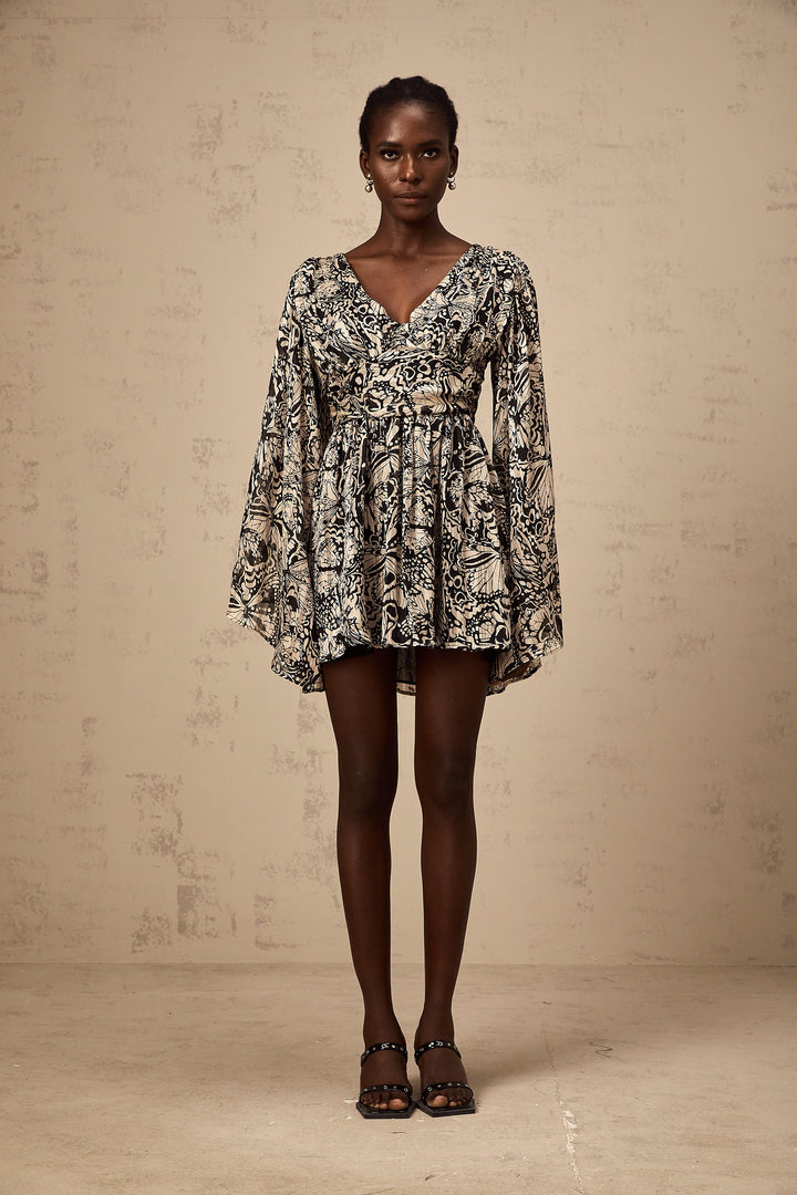 Levoire | Imprimé À Motif Robe Mini À Encolure En V